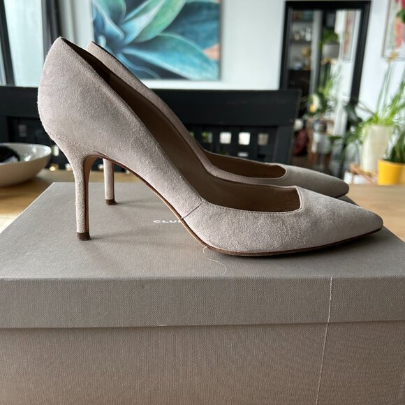 Pink Blush Club Monaco Suede Pumps - Picture 7 of 10